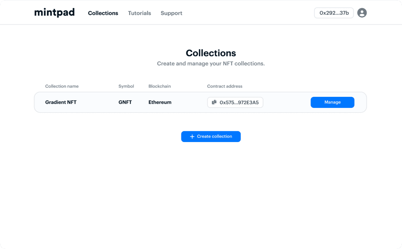 Create unlimited NFT collections